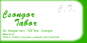 csongor tabor business card